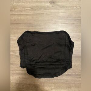 Black Mesh Overlay Corset Top